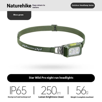 Senter Kepala Gunung/Hiking/Trail Running - Naturehike Xing Ye Pro Night Running Headlamp / Adventure Green /CNK2550ZM011