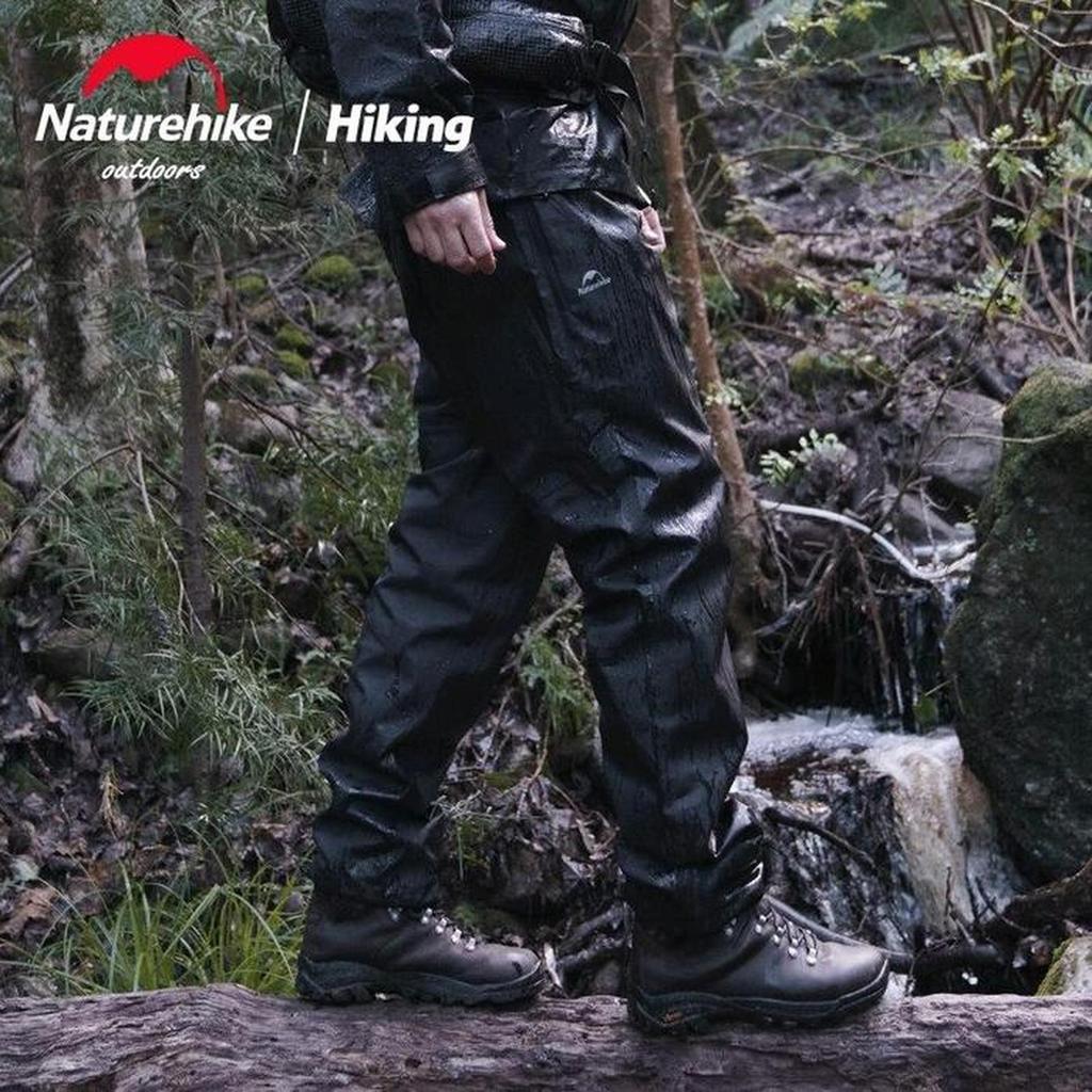 Celana Panjang Gunung Waterproof Unisex - Naturehike Outdoor Weatherproof  Pants / Black