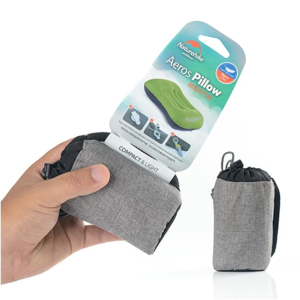Bantal Angin/Travel/Portable - Naturehike Lightweight TPU Aeros Inflatable Pillow with New Nozzle