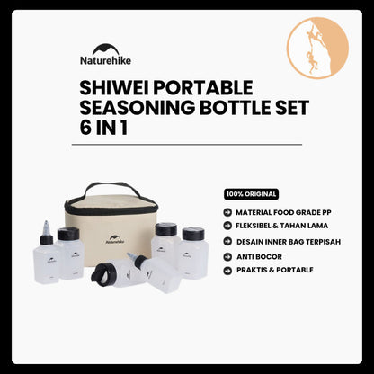 Set Botol Bumbu Praktis - Naturehike Shiwei Portable Seasoning Bottle Set / 6 in 1