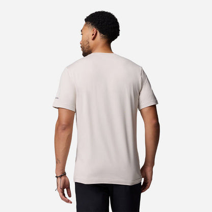 Kaos Outdoor/Hiking Pria - Columbia Men's Kwick Hike™ Graphic Short Sleeve T-Shirt (Dark Stone Heather)
