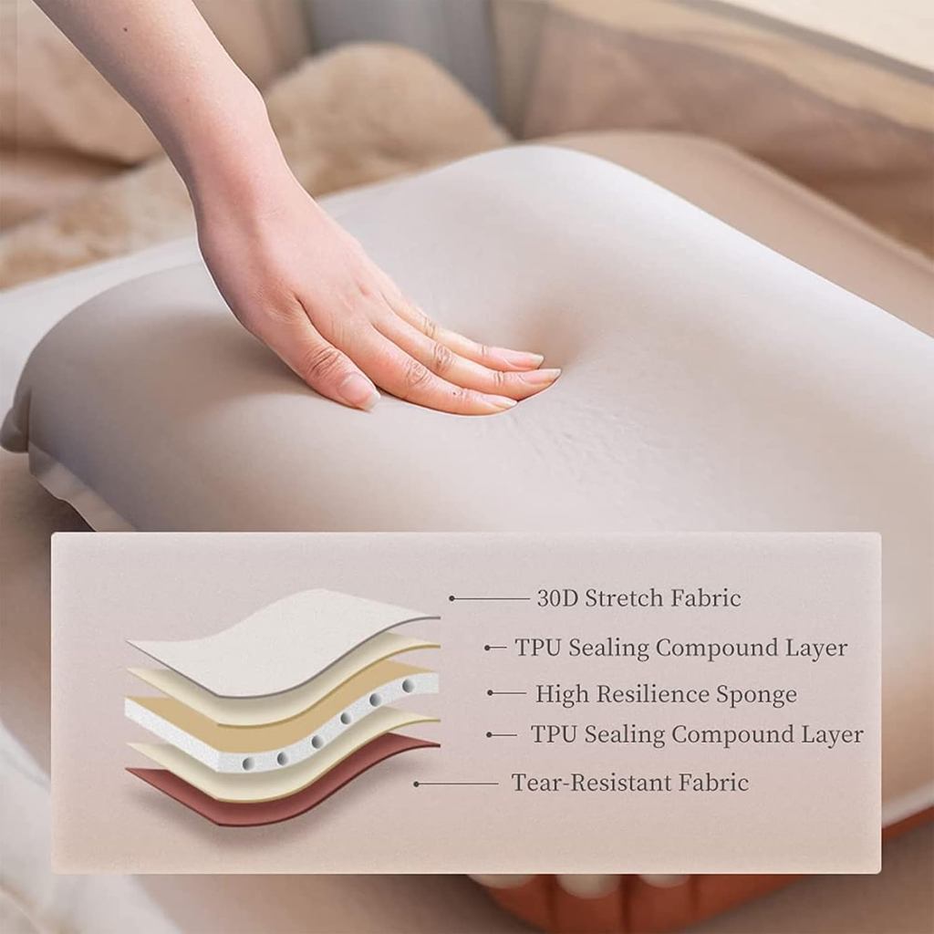 Bantal Traveling/Portable - Naturehike 3D Comfortable Silent Foam Pillow / Apricot