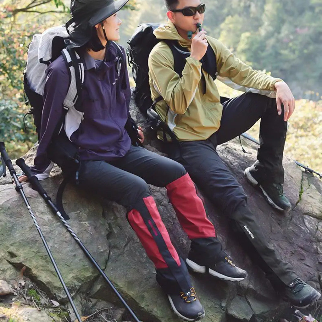 Gaiter Pelindung Kaki Sepatu - Naturehike Snow Leopard Outdoor All-terrain Boot Legging Gaiter / Black