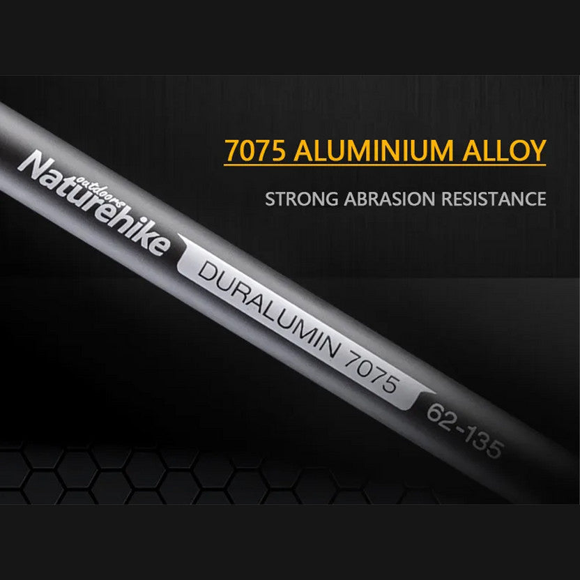 Tongkat Gunung/Hiking - Naturehike Qing Xue Base Three-Section 7075 Aluminum Alloy Trekking Pole / NH17D017-D