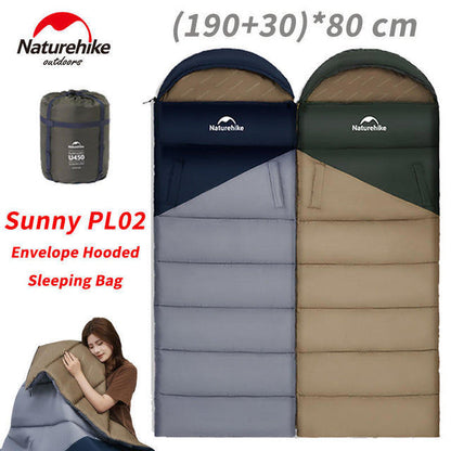 Kantong Tidur Camping Outdoor - Naturehike Sunny Day PL02 Envelope Sleeping Bag with Hood / U250