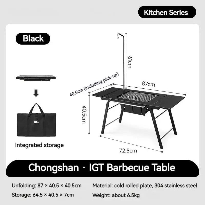 Meja Grill Portable Camping - Naturehike IGT BBQ Table with Charcoal Grill / CNK2350CF018