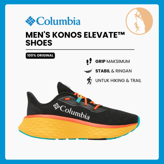 Sepatu Lari Pria Trail Running - Columbia Men's Konos Elevate™ Shoes (Black/Red Quartz)