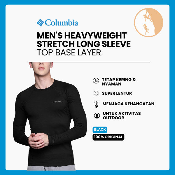 Kaos Dalam Pria Lengan Panjang Thermal - Columbia Men's Heavyweight Stretch Long Sleeve Top Base Layer