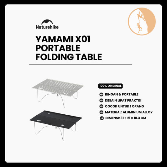 Meja Camping Portable - Yamami X01 Outdoor Camping Folding Table Aluminum Alloy Mini Table
