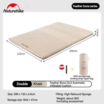 Matras Angin Camping - Naturehike Yugu Comfort Automatic Inflatable Cushion With Inner Inflatable Pump