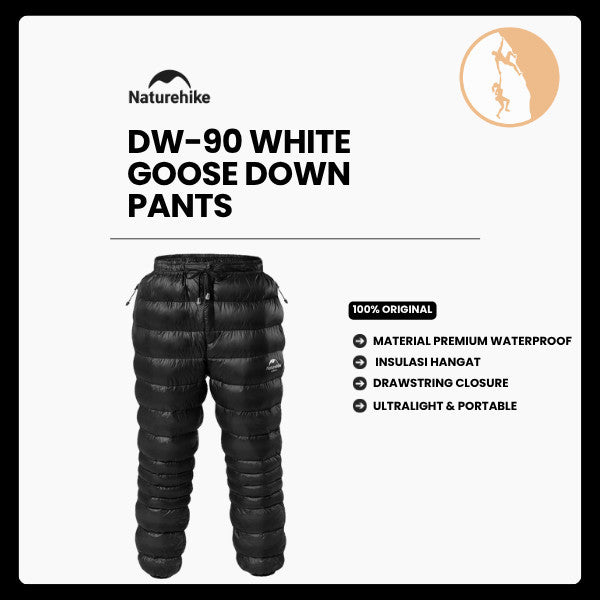 Celana Gunung/Outdoor Bulu Angsa - Naturehike DW-90 White Goose Down Pants with Pockets