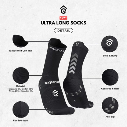 Kaos Kak Panjang Lari Ultra / Unisex - Angsana Compression Socks Long