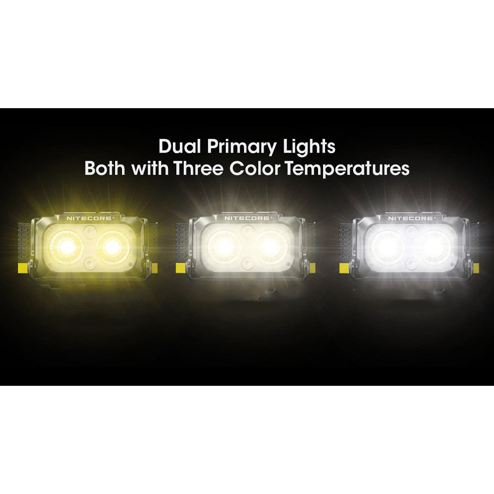 Senter Kepala LED Headlamp - NITECORE NU25 MCT UL 3in1 Color 400 Lumens 700mAh IP66