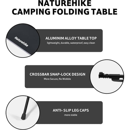 Meja Camping Portable - Yamami YL01 Lightweight Folding Camping Table (Meteorite Black)