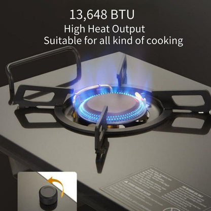 Kompor Gas Lipat Camping Portable - Naturehike G01 Tabletop Folding Single Head Gas Furnace / Black / NH20RJ001