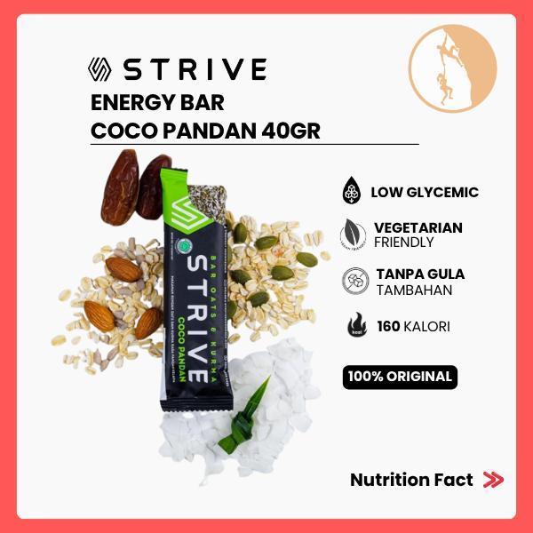 Strive Energy Bar Coco Pandan - Camilan Instant Berenergi