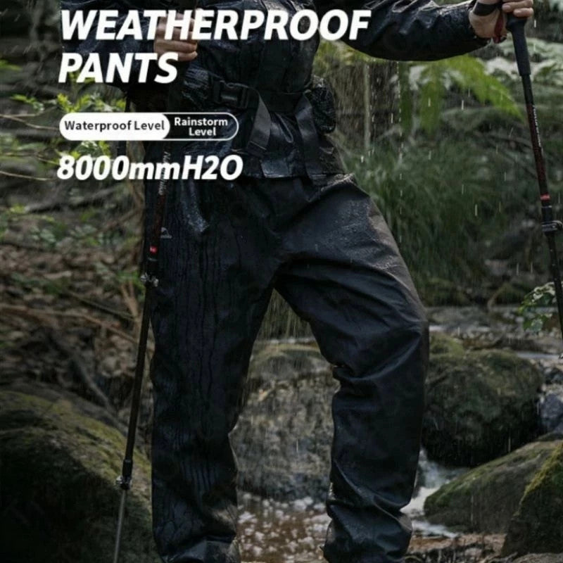 Celana Panjang Gunung Waterproof Unisex - Naturehike Outdoor Weatherproof  Pants / Black