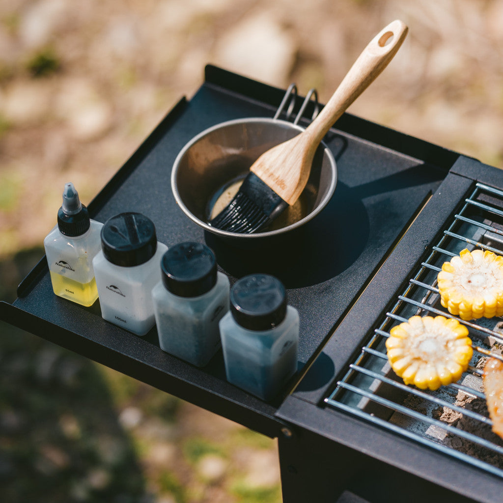 Kompor Pemanggang Camping Outdoor - Naturehike Moyan Multi-functional Vertical Barbecue Grill / CNK2550CF013 / Black / Storage Rack