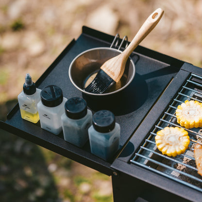 Kompor Pemanggang Camping Outdoor - Naturehike Moyan Multi-functional Vertical Barbecue Grill / CNK2550CF013 / Black / Storage Rack