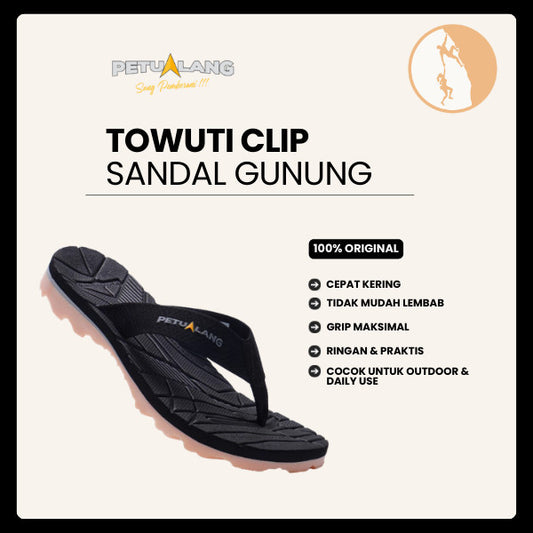 Sandal Jepit Gunung/Hiking Slide Unisex - Petualang Towuti Clip
