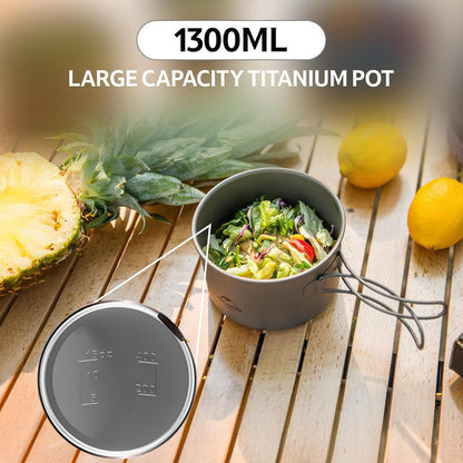 Alat Masak Camping Outdoor/Cooking Pot - Naturehike TDG02 outdoor Ti Pot Ti Color/1300ML