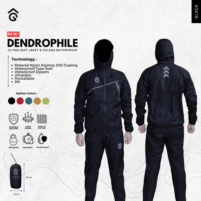 Jaket Celana Waterproof Pocketable - Angsana Dendrophile Series