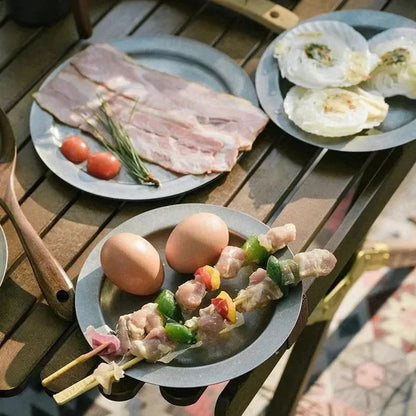 Piring Makan Stainless Steel - Naturehike Retro Cutlery - Stainless Steel Deep Disc/Plate