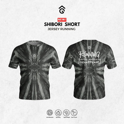 Kaos Lari/Running Jersey Short - Angsana SHIBORI - Super Ringan/Anti UV