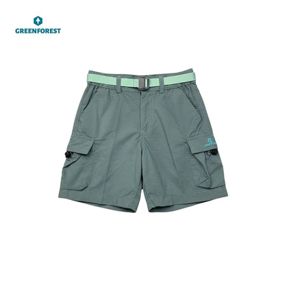 Celana Pendek Cargo Anak-anak Unisex - Greenforest Hinoki / FREE Belt