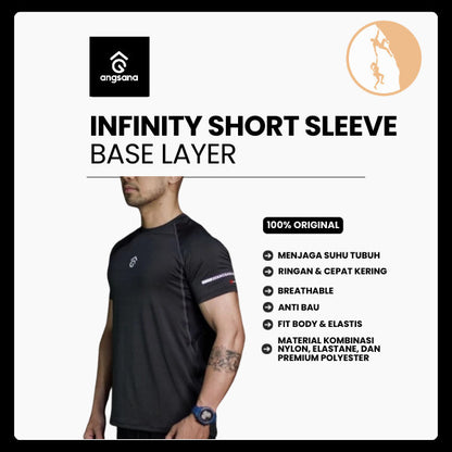 Base Layer Baju Olahraga - Angsana Infinity Short Sleeve