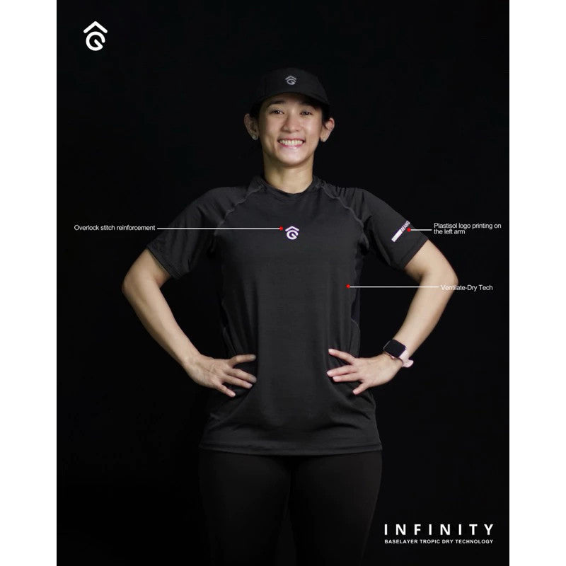 Base Layer Baju Olahraga - Angsana Infinity Short Sleeve