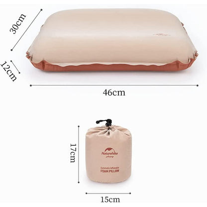 Bantal Traveling/Portable - Naturehike 3D Comfortable Silent Foam Pillow / Apricot
