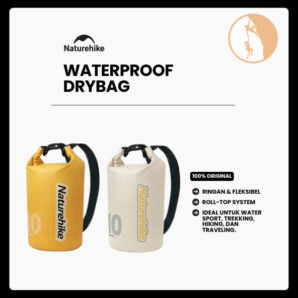 Tas Drybag Outdoor - Naturehike Backpack Waterproof Bag - 10L/15L/25L