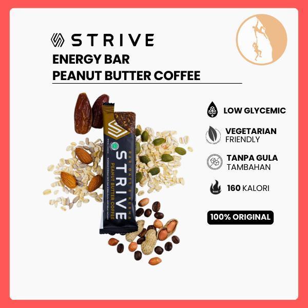 Strive Energy Bar Peanut Butter Coffee - Camilan Instant Berenergi