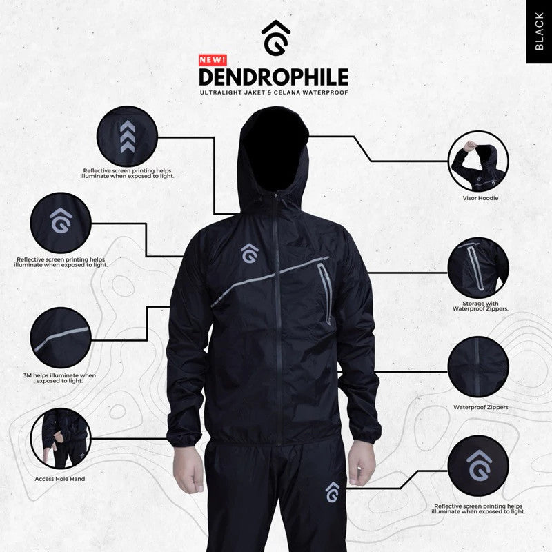Jaket Celana Waterproof Pocketable - Angsana Dendrophile Series