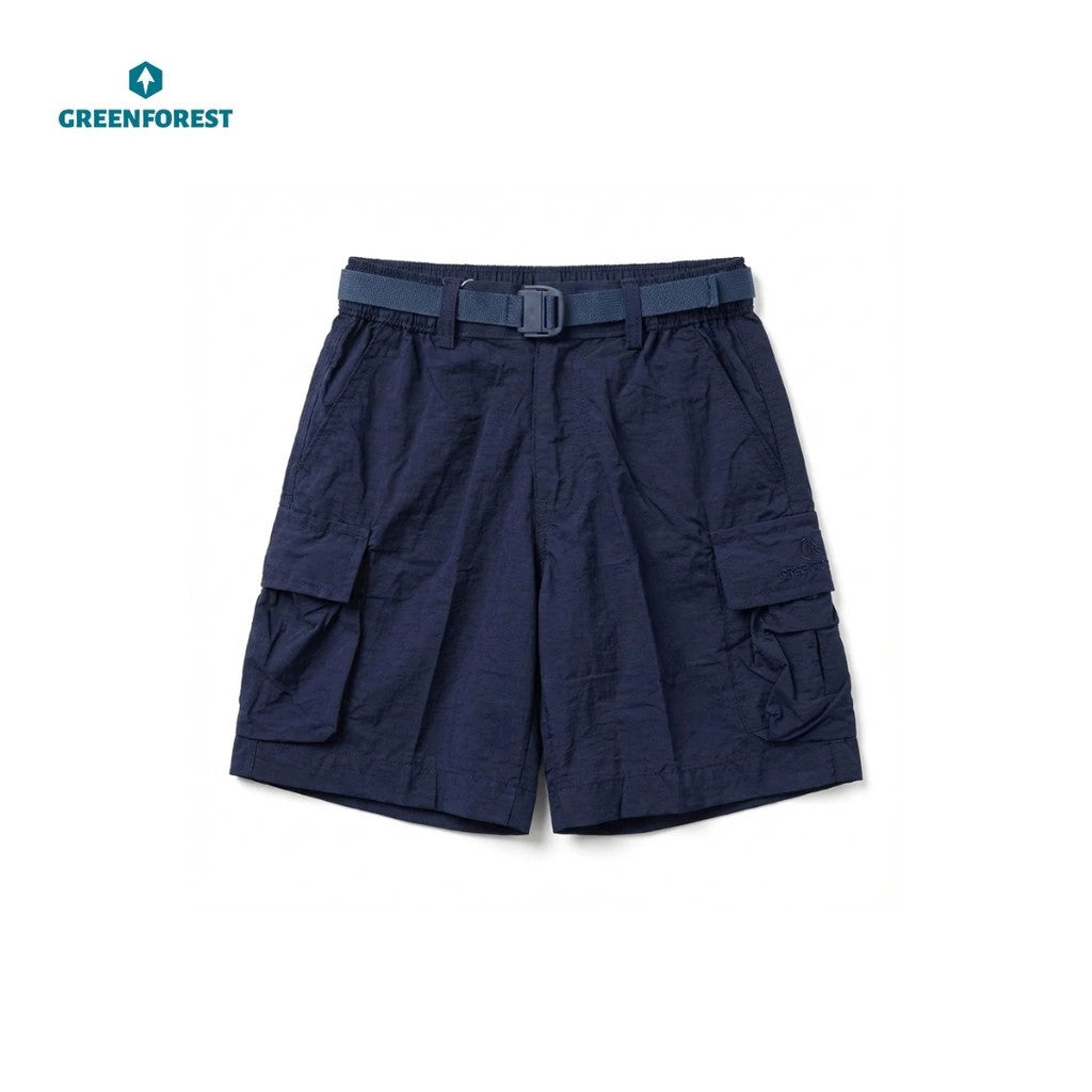 Celana Pendek Cargo Anak-anak Unisex - Greenforest Hinoki / FREE Belt