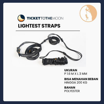 Ticket To The Moon - Lightest Straps Ultra-ringan 110g Tahan Lama 400kg Kuat untuk Petualangan Ringan Outdoor