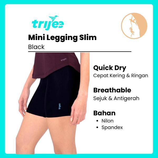 Trijee Women High Rise Short ES Mini Legging Slim - Black