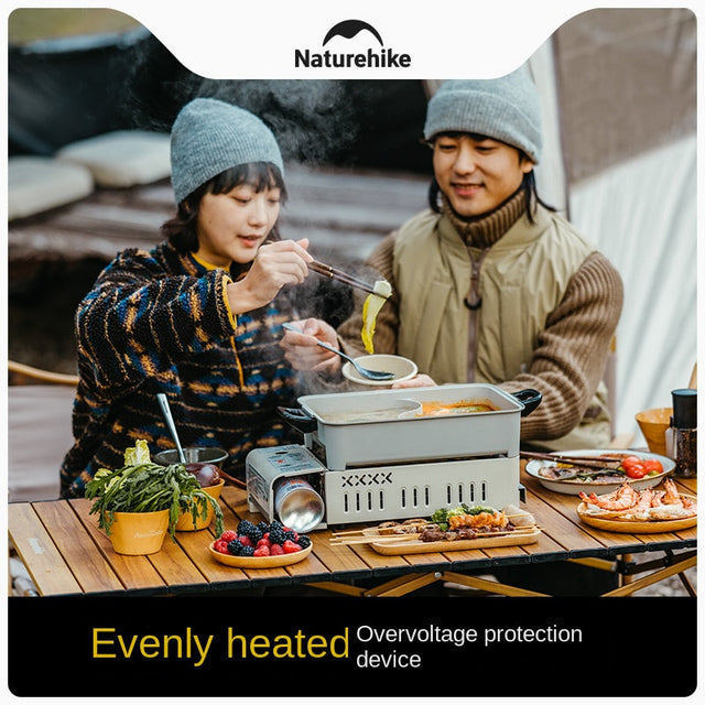 Kompor Portable Outdoor - Naturehike Bai Zhou Multifunctional Card Stove / BBQ Grill (Sand)