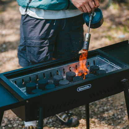 Kompor Pemanggang Camping Outdoor - Naturehike Moyan Multi-functional Vertical Barbecue Grill / CNK2550CF013 / Black / Storage Rack