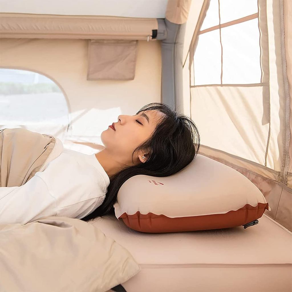 Bantal Traveling/Portable - Naturehike 3D Comfortable Silent Foam Pillow / Apricot