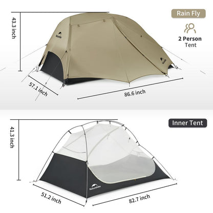 Tenda Camping/Ultralight Backpacking Tent - Naturehike Star River UL / Kapasitas 2 Orang