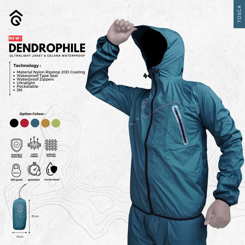 Jaket Celana Waterproof Pocketable - Angsana Dendrophile Series