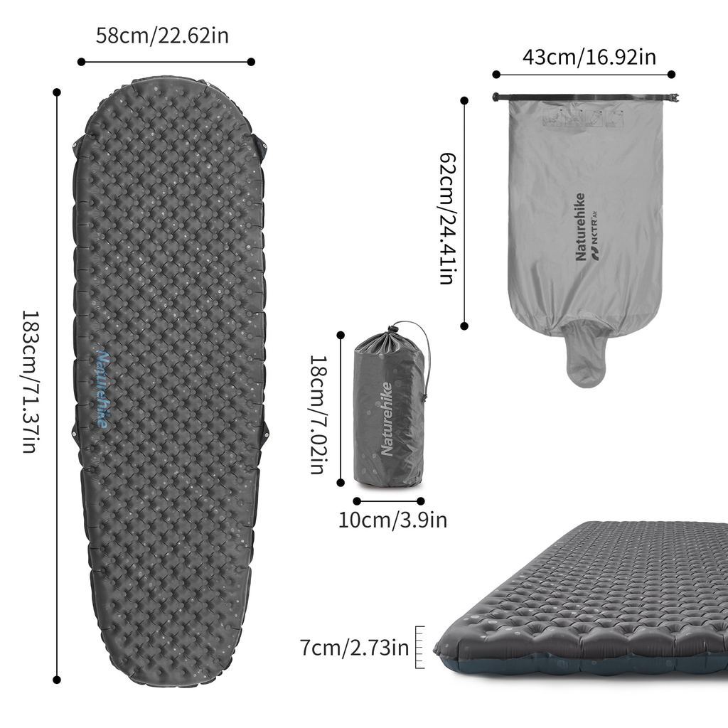 Matras Angin Camping - Naturehike TuYe™ 3.5 Ultralight Inflatable Pad (Mummy)