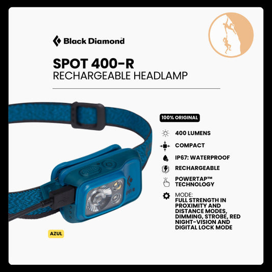 Senter Kepala - Black Diamond Spot 400-R Rechargeable Headlamp