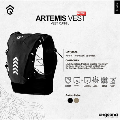 Rompi Lari / Vest Trail Running - Angsana Artemis Breathable Hydro Tech