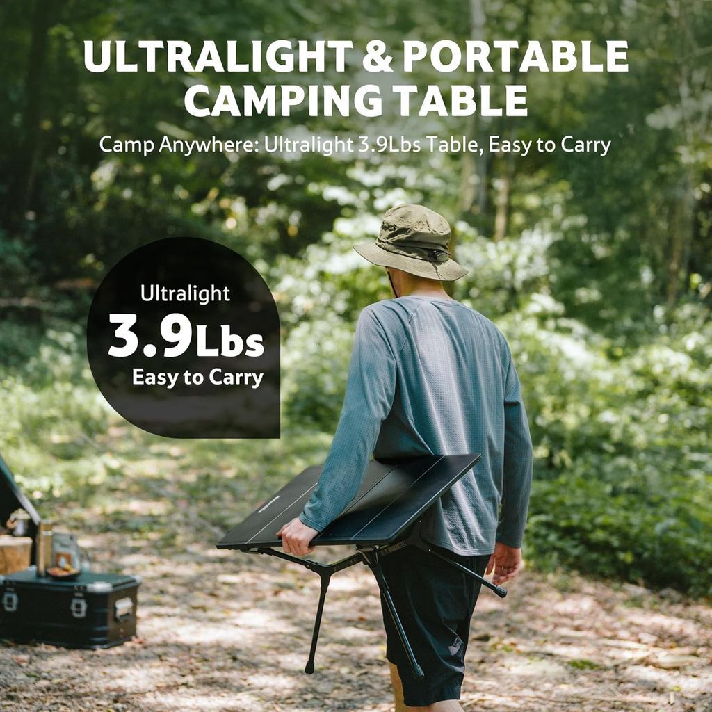 Meja Camping Portable - Yamami YL01 Lightweight Folding Camping Table (Meteorite Black)