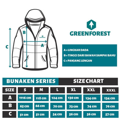 Jaket Gunung Waterproof -  Greenforest Bunaken Inner Polar Unisex