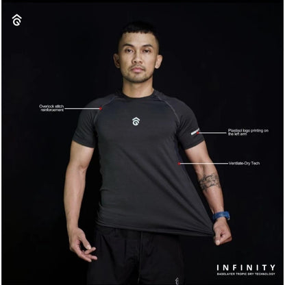Base Layer Baju Olahraga - Angsana Infinity Short Sleeve