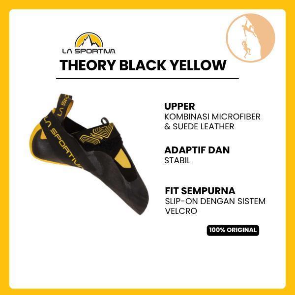 La Sportiva Theory Black Yellow – Sepatu Panjat Profesional | Sepatu Panjat Tebing